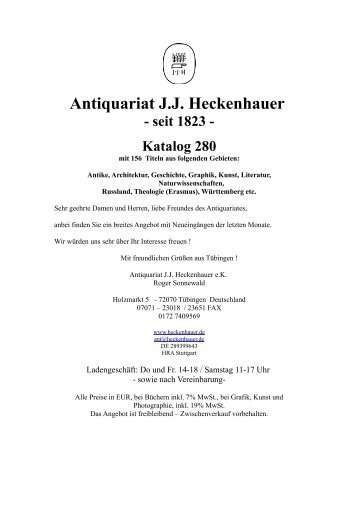 Antiquariat J.J. Heckenhauer