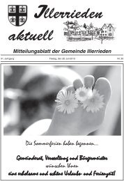 Die Sommerferien haben begonnen… Gemeinderat ... - Illerrieden