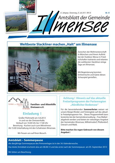 Amtsblatt der Gemeinde - Illmensee