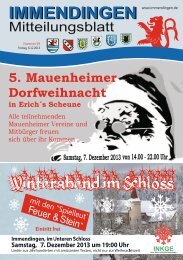 Mitteilungsblatt KW 49 - Immendingen