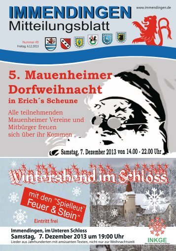 Mitteilungsblatt KW 49 - Immendingen