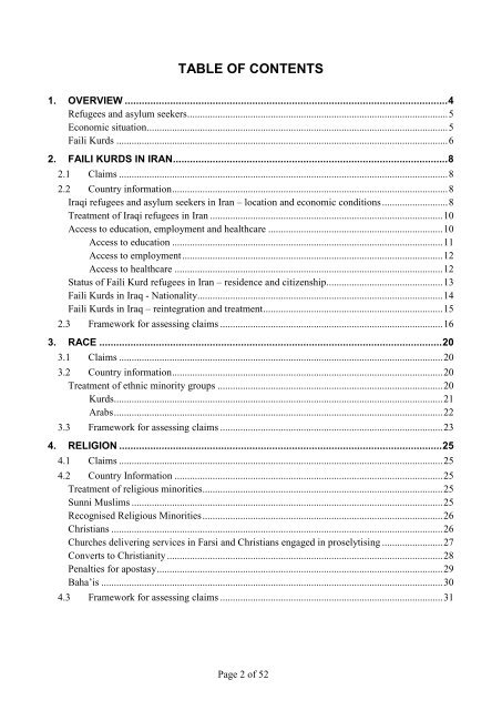 Country Guidance Note - Iran - Department of Immigration and ...