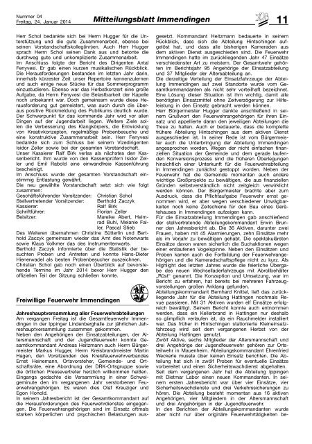 Mitteilungsblatt KW 4 - Immendingen