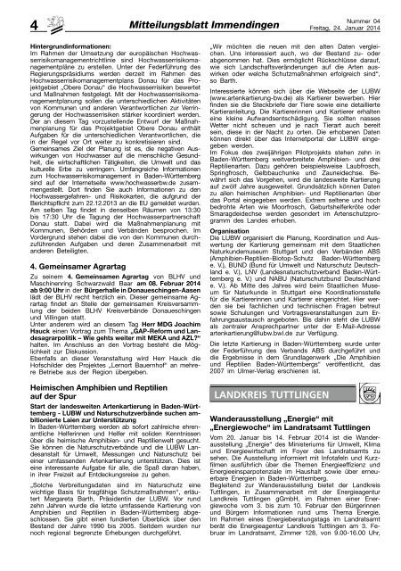 Mitteilungsblatt KW 4 - Immendingen