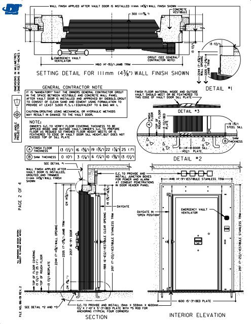 FRONT ELEVATION PLAN VIEW AMERICAN VAULT ... - Diebold