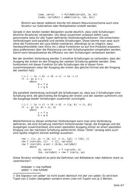 Functional hardware description in Lava