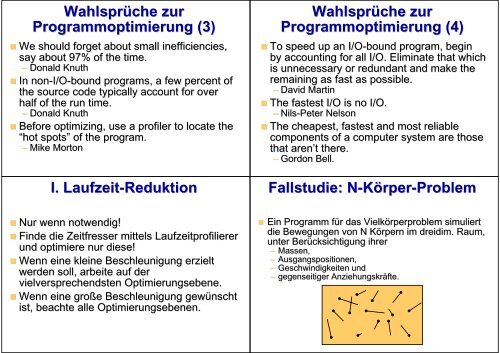 Programmoptimierung