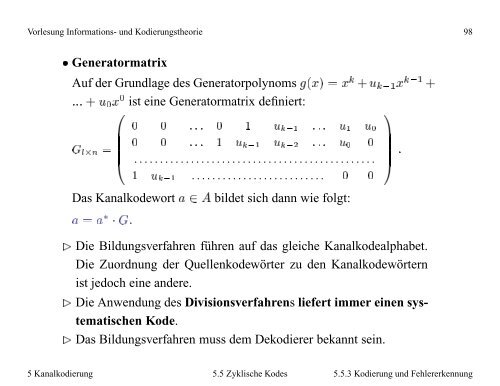 Vorlesung