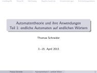 Automatentheorie und ihre Anwendungen Teil 1: endliche ...