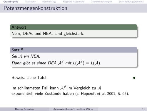 Automatentheorie und ihre Anwendungen Teil 1: endliche ...