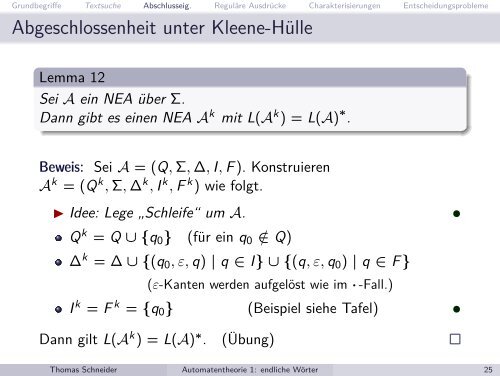 Automatentheorie und ihre Anwendungen Teil 1: endliche ...