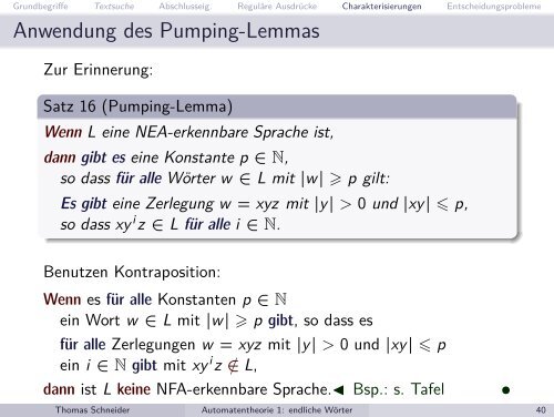 Automatentheorie und ihre Anwendungen Teil 1: endliche ...