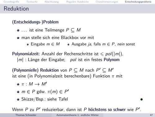 Automatentheorie und ihre Anwendungen Teil 1: endliche ...