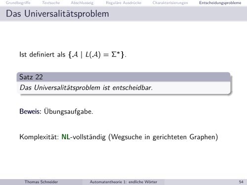 Automatentheorie und ihre Anwendungen Teil 1: endliche ...