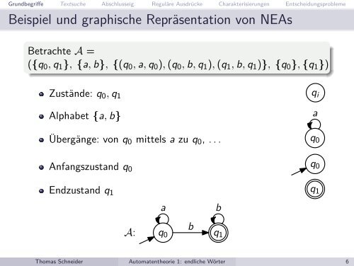 Automatentheorie und ihre Anwendungen Teil 1: endliche ...