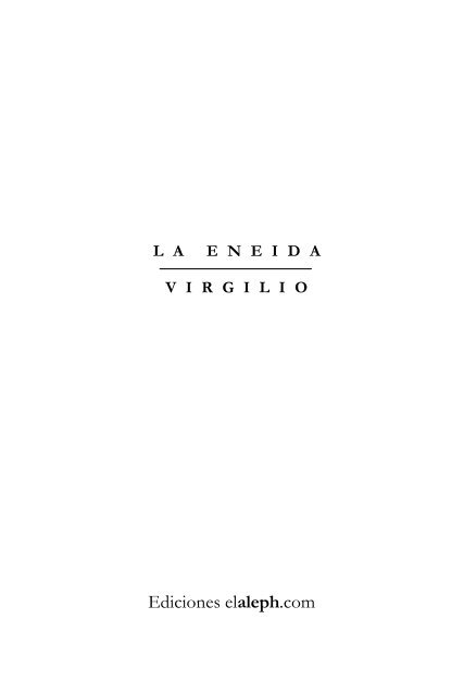 Virgilio - la eneida (en prosa)