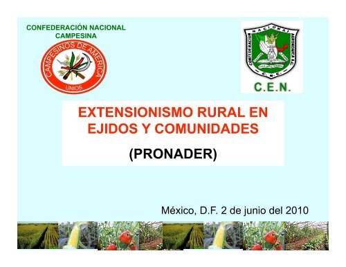 extensionismo rural en ejidos y comunidades - InfoRural.com.mx