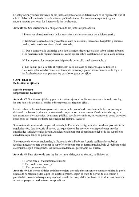 Iniciativa de Ley Nacional Agraria - InfoRural.com.mx