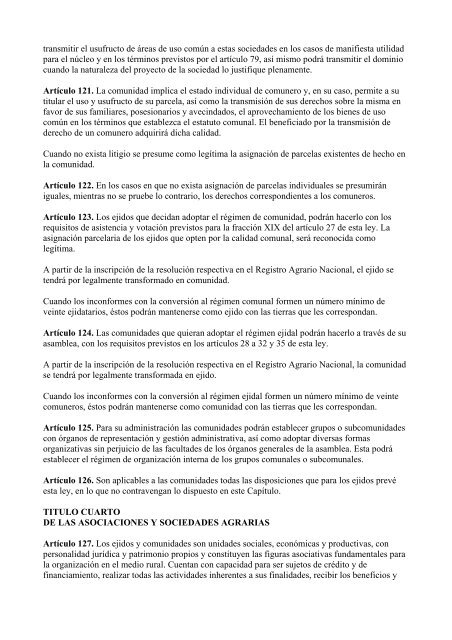 Iniciativa de Ley Nacional Agraria - InfoRural.com.mx
