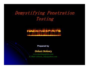 Demystifying Penetration Testing - Infosecwriters.com