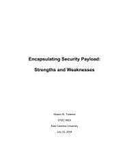 Encapsulating Security Payload: Strengths and Weaknesses