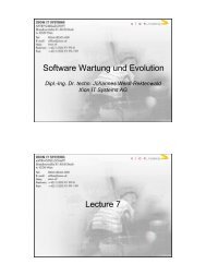 Software Wartung und Evolution Lecture 7