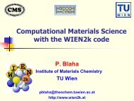 Computational Materials Science with the WIEN2k code
