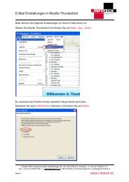 E-Mail Einstellungen in Mozilla Thunderbird www.infotech.at