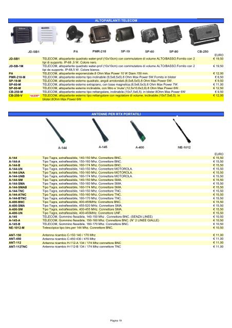 Scarica il catalogo Telecomunicazioni falcon - Telecomandi e ...