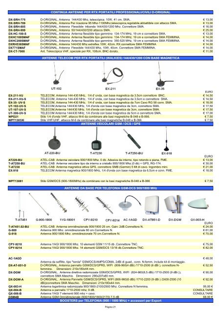 Scarica il catalogo Telecomunicazioni falcon - Telecomandi e ...