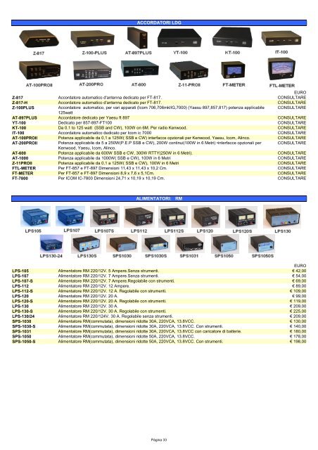 Scarica il catalogo Telecomunicazioni falcon - Telecomandi e ...