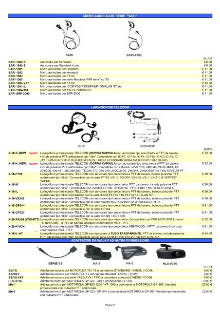 Scarica il catalogo Telecomunicazioni falcon - Telecomandi e ...