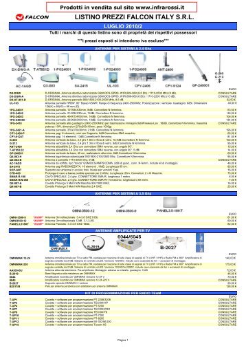 catalogo PDF - Telecomandi e controlli remoti ad infrarossi