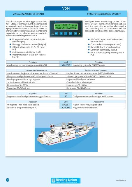 Catalogo Nautica Camper Accessori Faretti Automatismi Binding ...