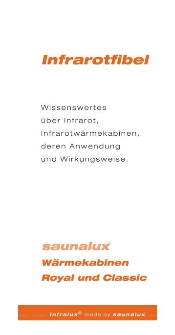 Saunalux Infrarot-Fibel 10/02 - Infrarot-voigt.de