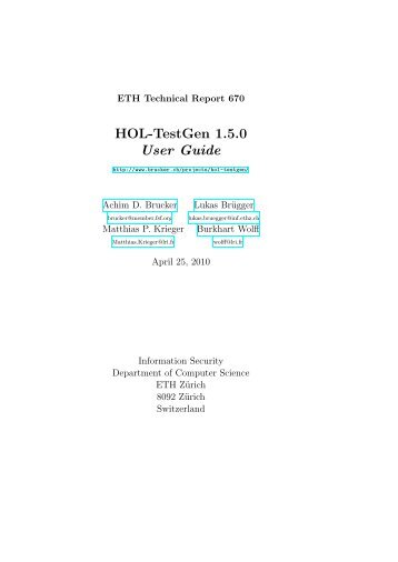 HOL-TestGen: User Guide - Achim D. Brucker