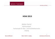 Vortrag HOAI 2013 - Rechtsanwalt Walter Oertel