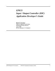 EPICS Input / Output Controller (IOC) Application Developer's Guide