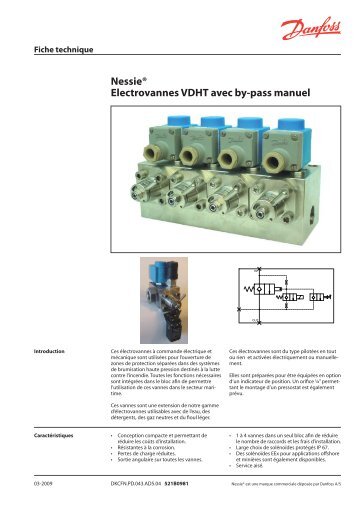 Nessie® Electrovannes VDHT avec by-pass manuel - Danfoss