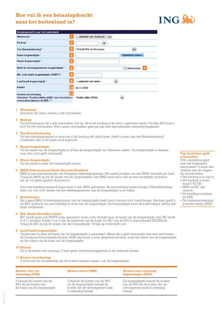 Hoe vul ik een betaalopdracht naar het buitenland in? - ING