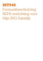 MT940 Formaatbeschrijving (SEPA-aanvulling voor Mijn ING Zakelijk)