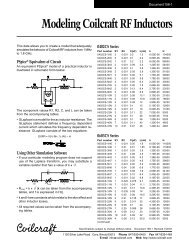 Modeling Coilcraft RF Inductors