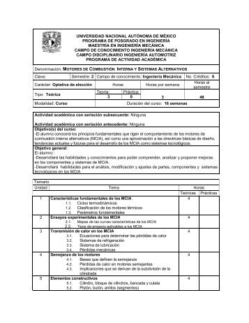 Motores de CombustiÃ³n Interna y Sistemas Alternativos - UNAM