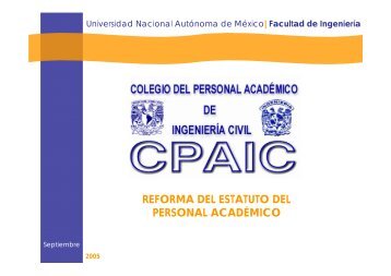 Reforma del EPA. - Facultad de IngenierÃ­a - UNAM