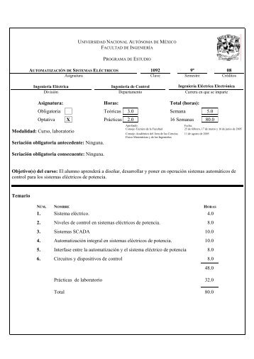 AutomatizaciÃ³n de Sistemas ElÃ©ctricos - Facultad de IngenierÃ­a ...