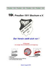 Der Verein stellt sich vor - DJK Preußen 1911 Bochum eV