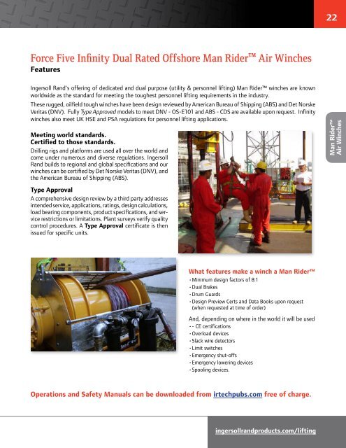 Force Five Infinity Air Winches - Ingersoll Rand