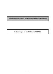 Die Rechtsvorschriften der Gemeinschaft für Maschinen ...