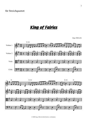 King of Fairies Partitur und Stimmen - ingo höricht