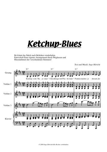 Ketchup-Blues - ingo höricht